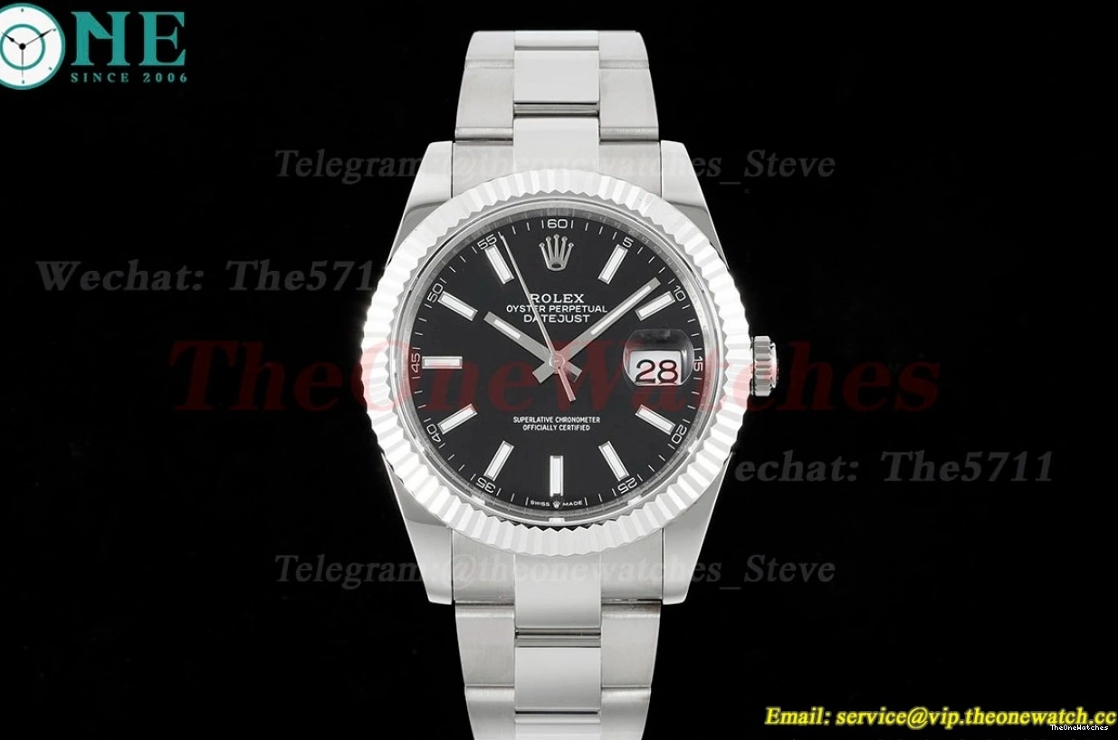 VR3235 126334 Oyster SS GMF 41mm Datejust SS Black 0405